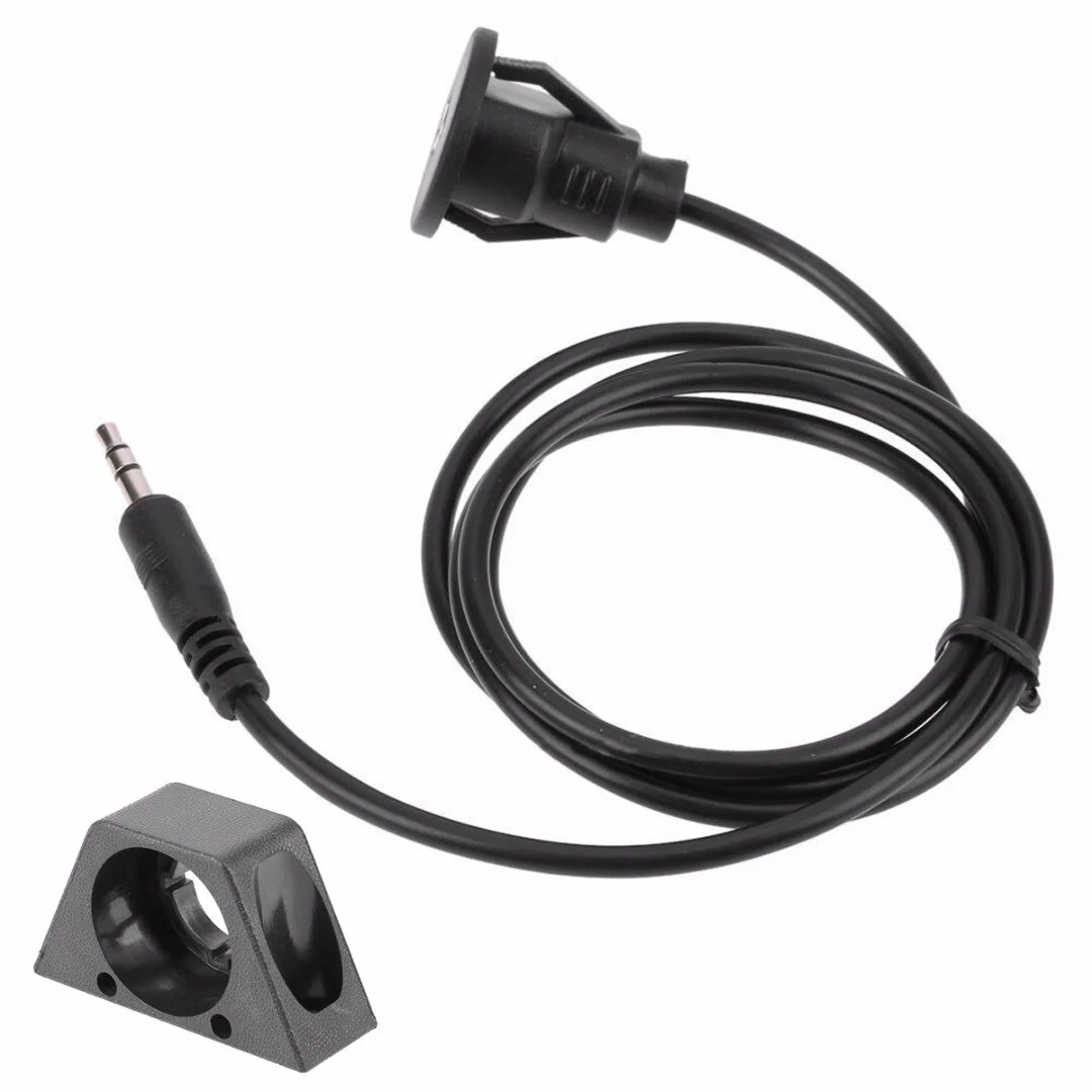 1M 3.5mm Jack Male to Female AUX Cable Waterproof Flush Mount Aux Extension Cables With Bracket Supports Car Boat Trailer Mayitr - Image 5
