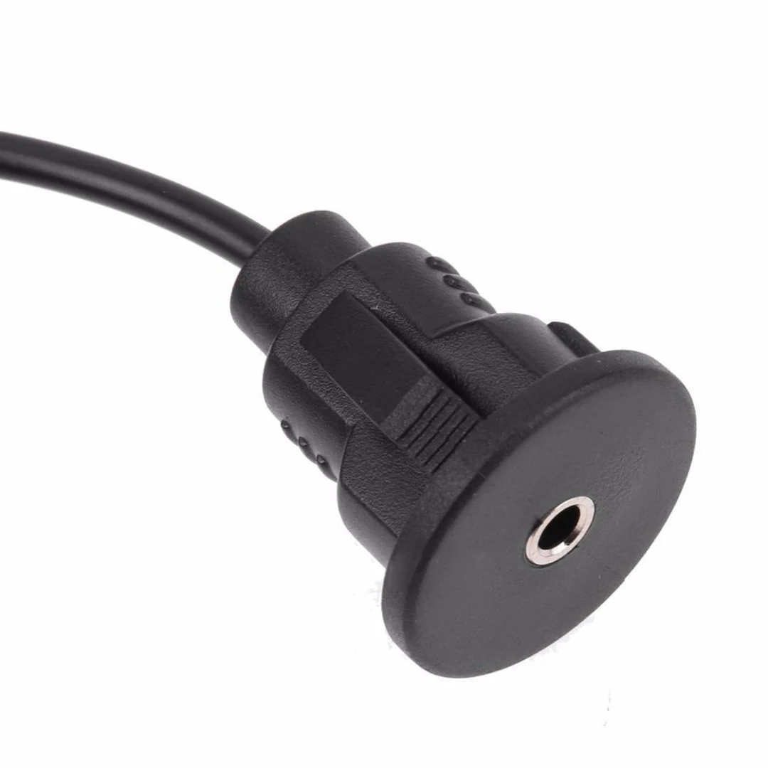 1M 3.5mm Jack Male to Female AUX Cable Waterproof Flush Mount Aux Extension Cables With Bracket Supports Car Boat Trailer Mayitr - Image 6