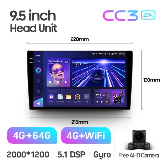 9" & 10.2" Universal DIN0 Split System CC3 2K - Image 3