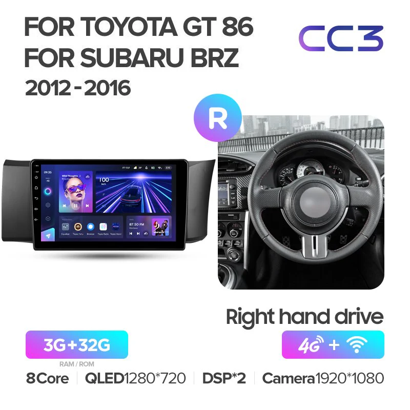 Toyota GT 86 / Subaru BRZ (2012-2016) Right Hand Drive - Image 4