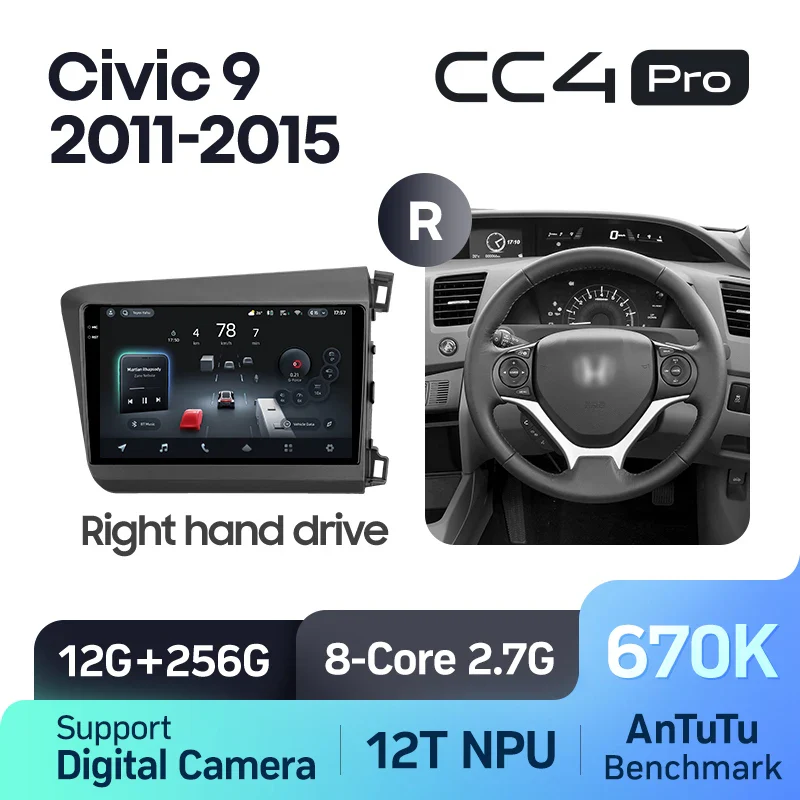 Honda Civic 9 FB FK FD (2011-2015) Right hand drive - Image 7