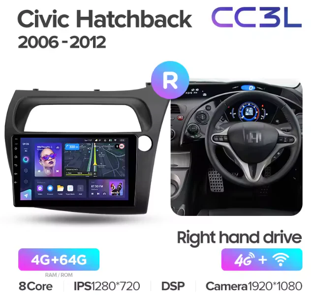 Honda Civic Hatchback (2006-2012) Right hand drive - Image 9