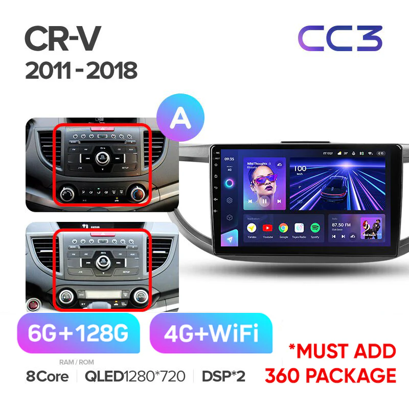 Honda CR-V CRV 4 RM RE (2011-2018) 10.2" Screen - Image 8