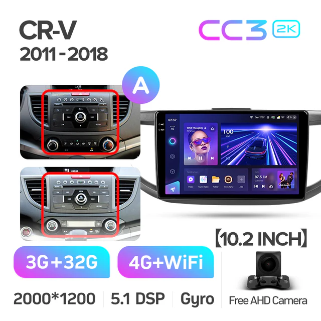 Honda CR-V CRV 4 RM RE (2011-2018) 10.2" Screen - Image 9