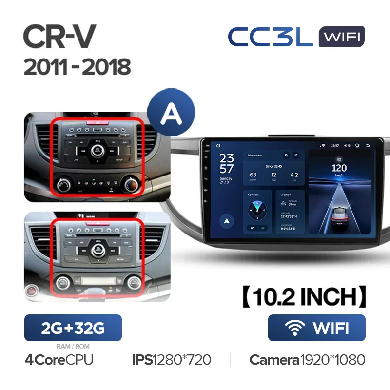 Honda CRV CR-V 4 RM RE (2011-2018) 10.2" Screen - Image 4
