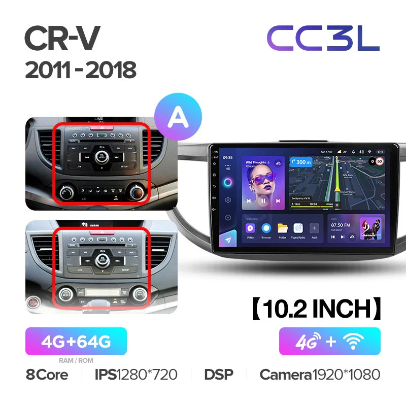 Honda CRV CR-V 4 RM RE (2011-2018) 10.2" Screen - Image 6