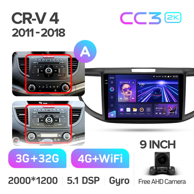 Honda CRV CR-V 4 RM RE (2011-2018) 9" Screen - Image 7