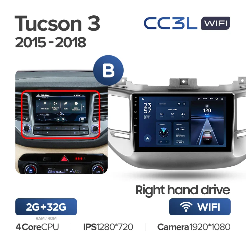 Hyundai Tucson 3 (2015-2018) Right hand drive - Image 9