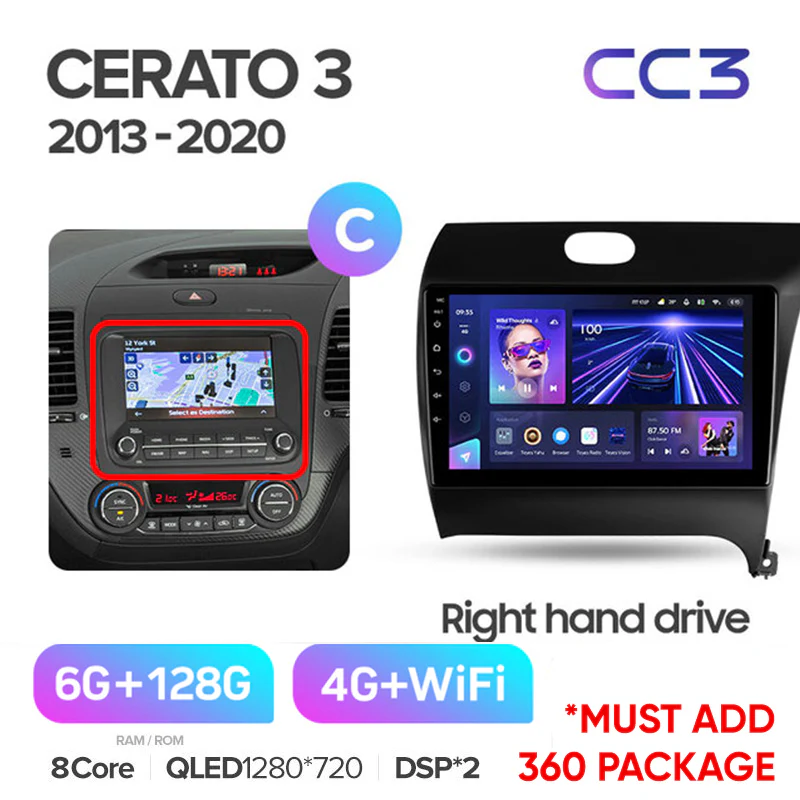 Kia Cerato 3 YD (2013-2020) Right hand drive - Image 11