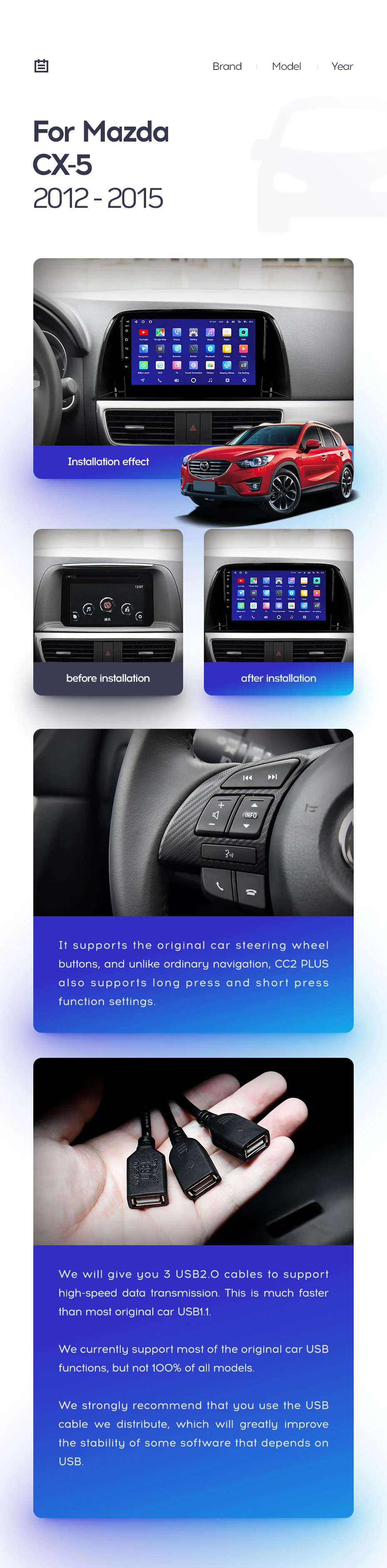 Mazda CX5 CX-5 CX 5 (2012-2015) 9 Inch Screen - Image 2