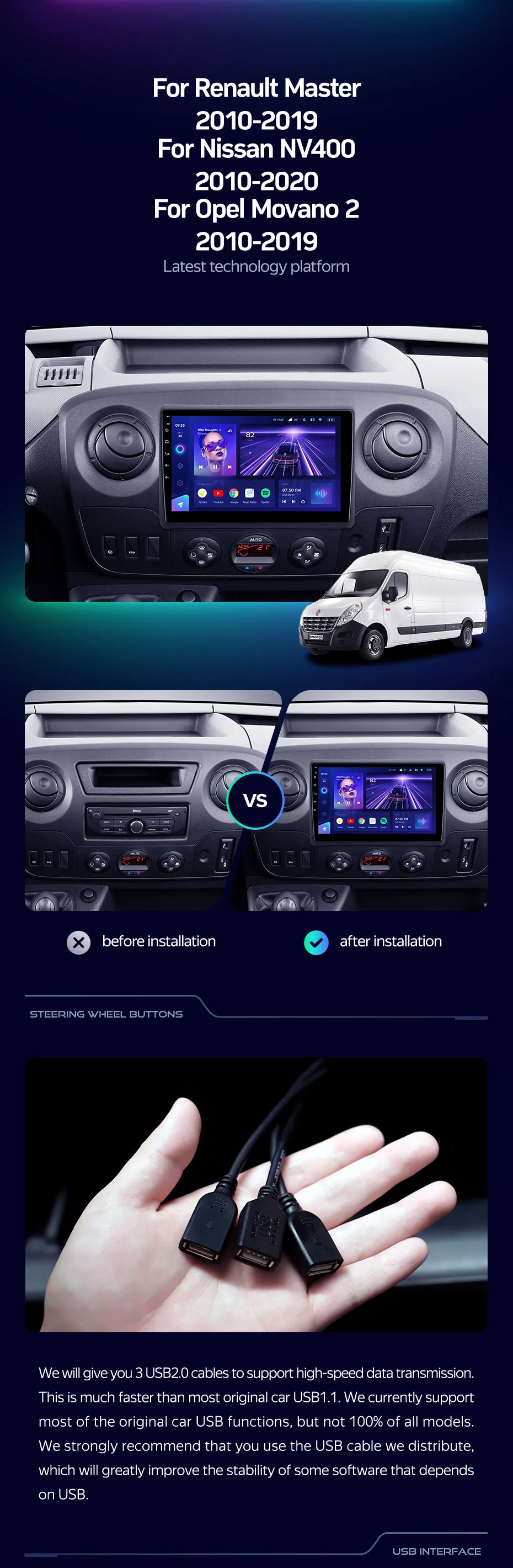 Renault Master (2010-2019) / Nissan NV400 (2010-2020) / Opel Movano 2 (2010-2019) - Image 4