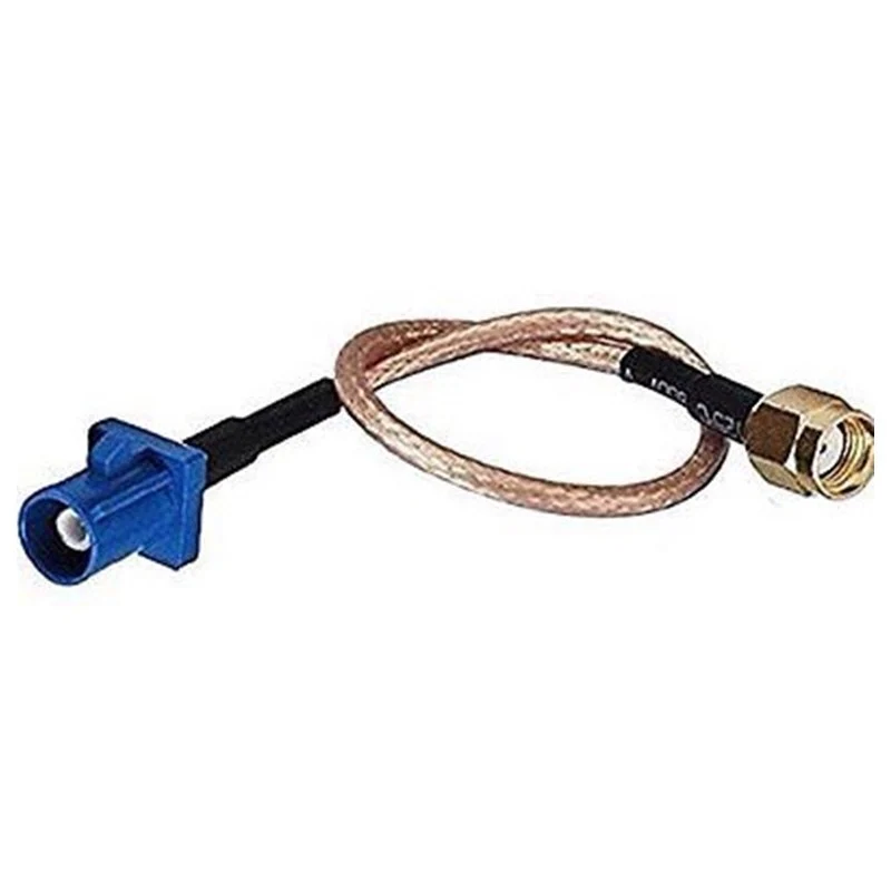 Fakra Blue C Type Male Plug (RG316) to SMA Male GPS Antenna Adapter