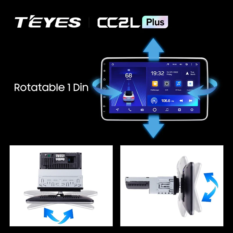 Rotatable Screen Universal 1 Din CC2L Plus - Image 2