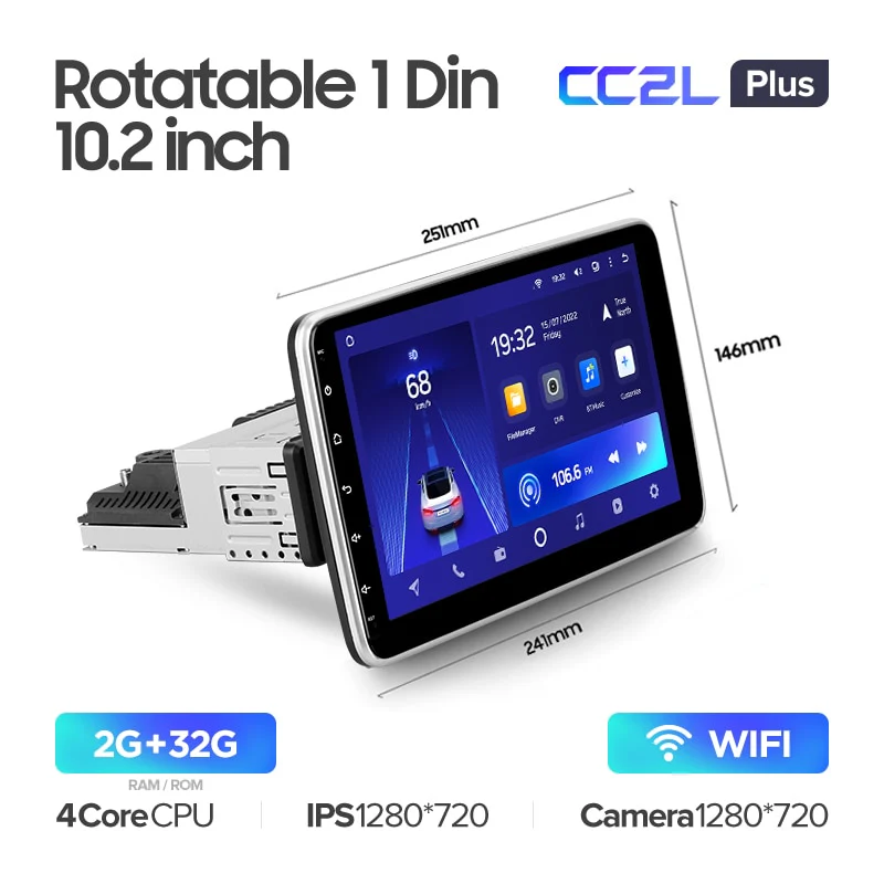 Rotatable Screen Universal 1 Din CC2L Plus - Image 5