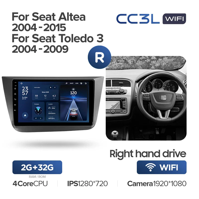 For Seat Altea 5P (2004-2015) / Toledo 5P III 3 (2004-2009) LHD RHD - Image 7