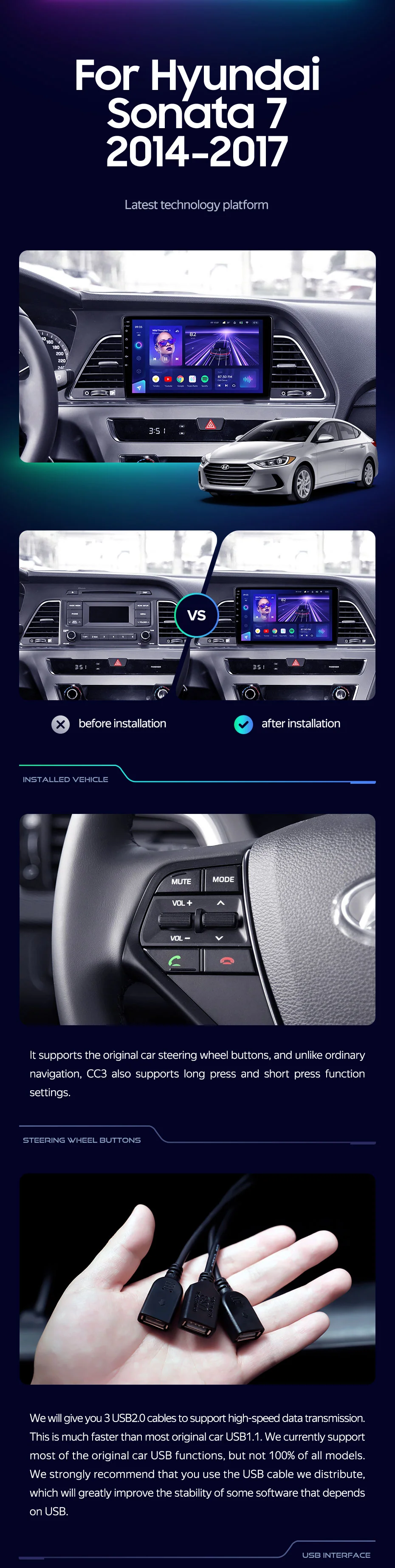 Hyundai Sonata 7 LF (2014-2017) Left Hand Drive - Image 2