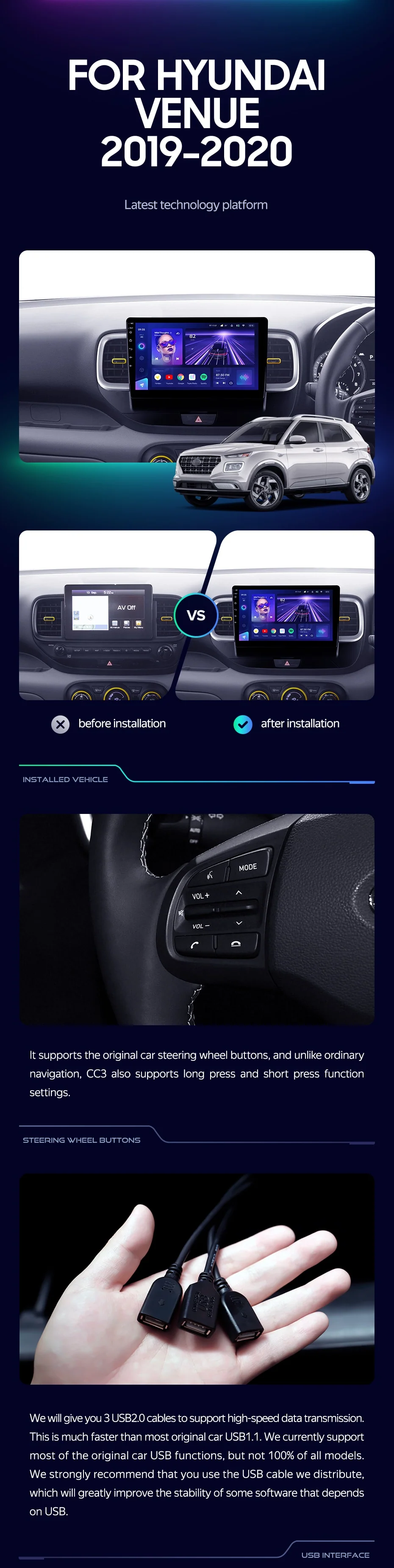 Hyundai Venue (2019-2020) Right hand drive - Image 3