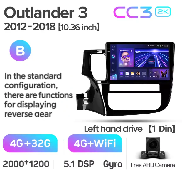 Mitsubishi Outlander 3 GF0W GG0W (2012-2018) Left Hand Drive - Image 16