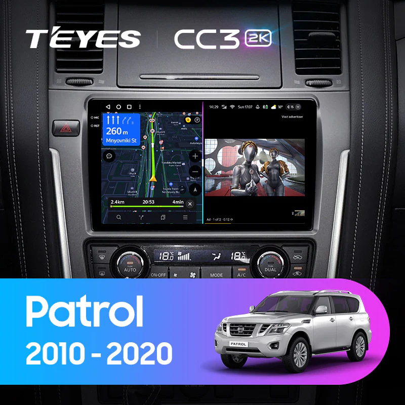 Nissan Patrol Y62 (2010-2020) 10 Inch