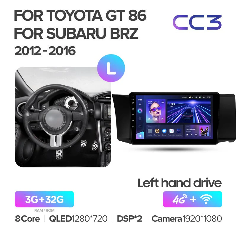 Toyota GT 86 / Subaru BRZ (2012-2016) Left Hand Drive - Image 4
