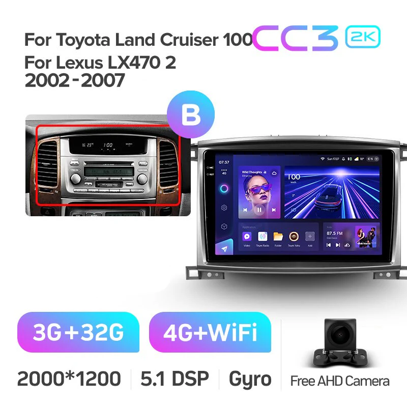 Toyota Land Cruiser LC 100 For Lexus LX470 J100 2 II (2002-2007) - Image 11