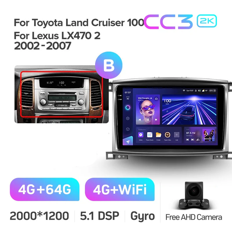 Toyota Land Cruiser LC 100 For Lexus LX470 J100 2 II (2002-2007) - Image 12