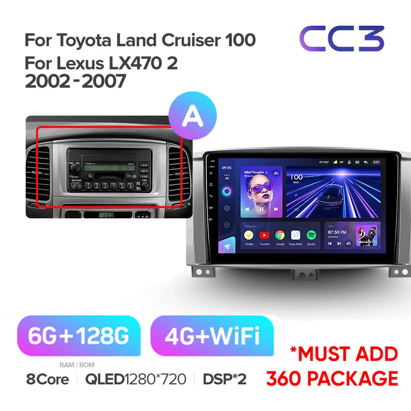 Toyota Land Cruiser LC 100 For Lexus LX470 J100 2 II (2002-2007) - Image 5