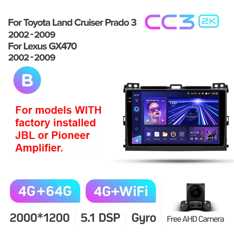 Toyota Landcruiser Land Cruiser Prado 120 3 III (2002-2009) / Lexus GX470 GX 470 J120 (2002-2009) [A] - Image 12