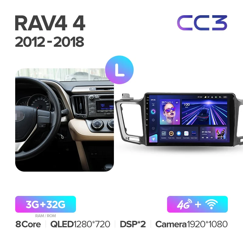 Toyota RAV4 RAV 4 XA40 5 XA50 (2012-2018) 10.2" Screen - Left Hand Drive - Image 4