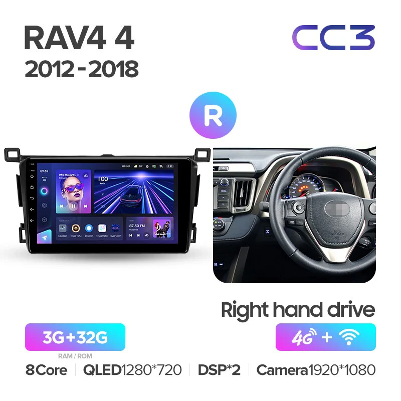 Toyota RAV4 RAV 4 XA40 5 XA50 (2012-2018) 9" Screen Right Hand Drive - Image 4
