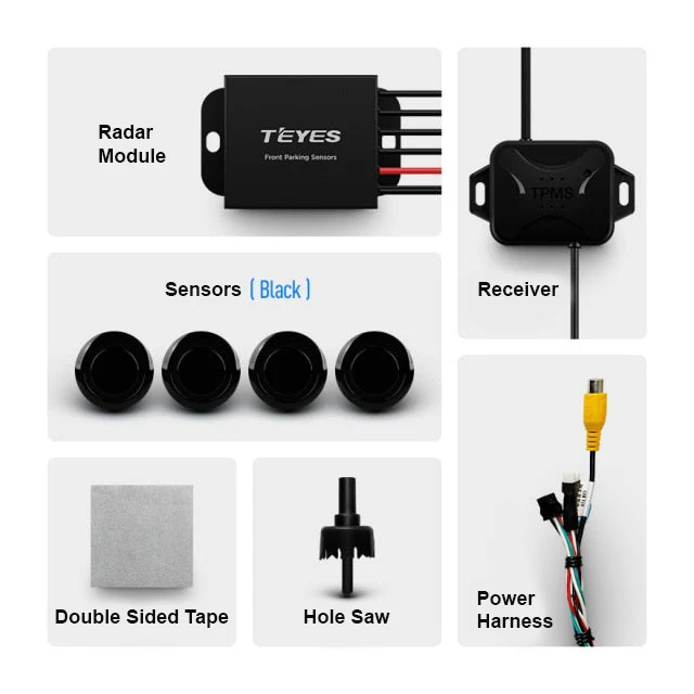 TEYES Front & Rear Parking Sensors / Radars For CC4 PRO / CC3 2K / LUXONE / CC2 Plus - Image 5