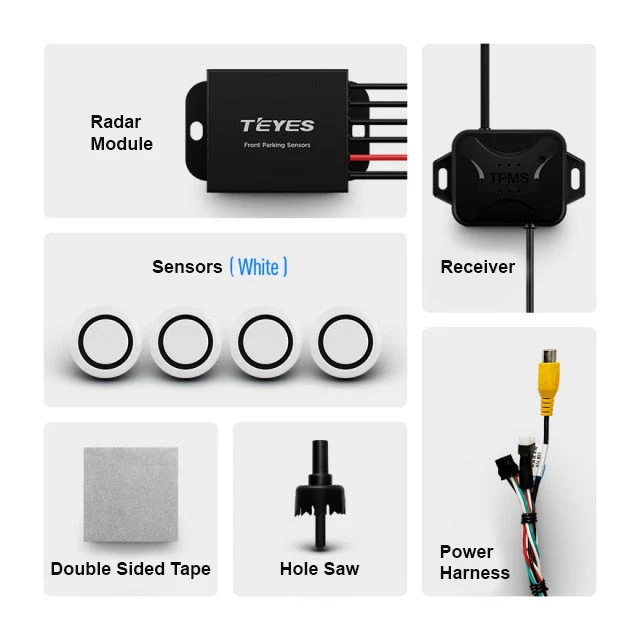 TEYES Front & Rear Parking Sensors / Radars For CC4 PRO / CC3 2K / LUXONE / CC2 Plus - Image 6