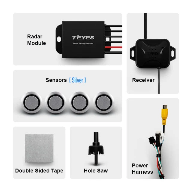 TEYES Front & Rear Parking Sensors / Radars For CC4 PRO / CC3 2K / LUXONE / CC2 Plus - Image 8