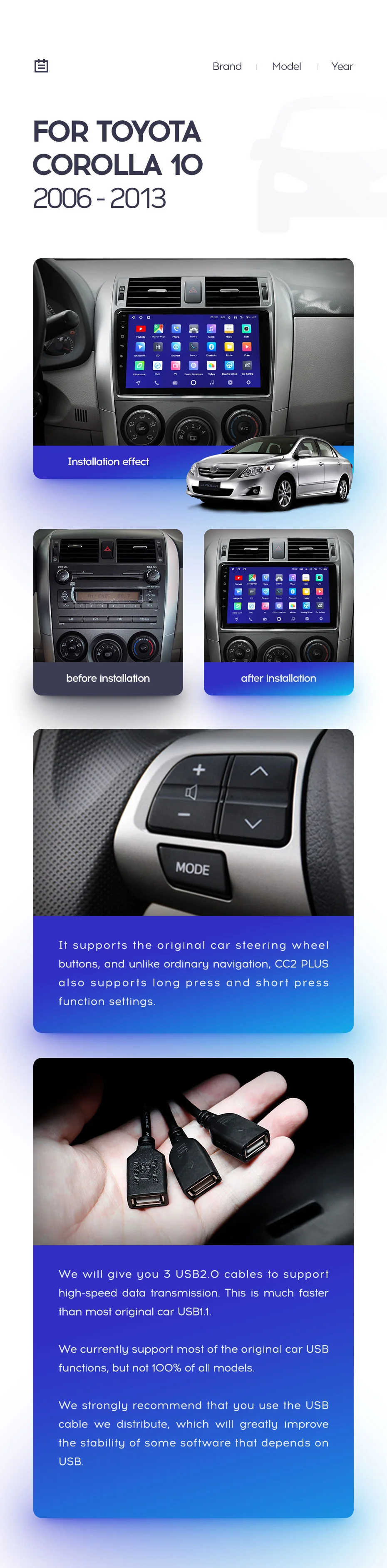 Toyota Corolla 10 E140 E150 (2006-2013) / Auris E150 (2006-2013) - Image 4