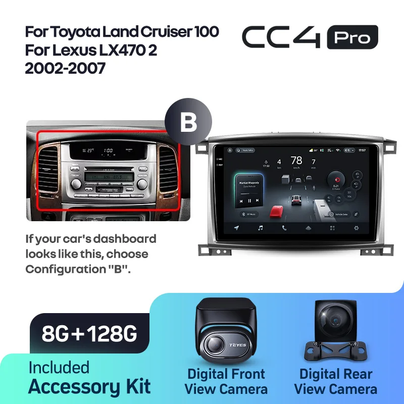 Toyota Land Cruiser LC 100 For Lexus LX470 J100 2 II (2002-2007) - Image 12