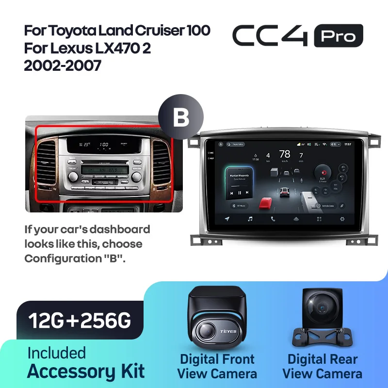 Toyota Land Cruiser LC 100 For Lexus LX470 J100 2 II (2002-2007) - Image 14