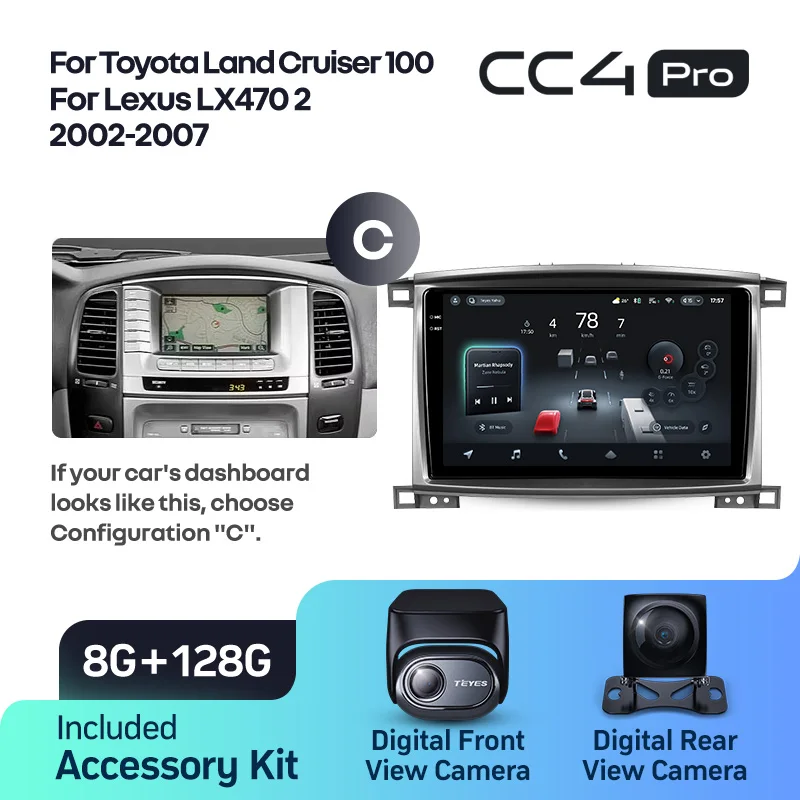 Toyota Land Cruiser LC 100 For Lexus LX470 J100 2 II (2002-2007) - Image 16