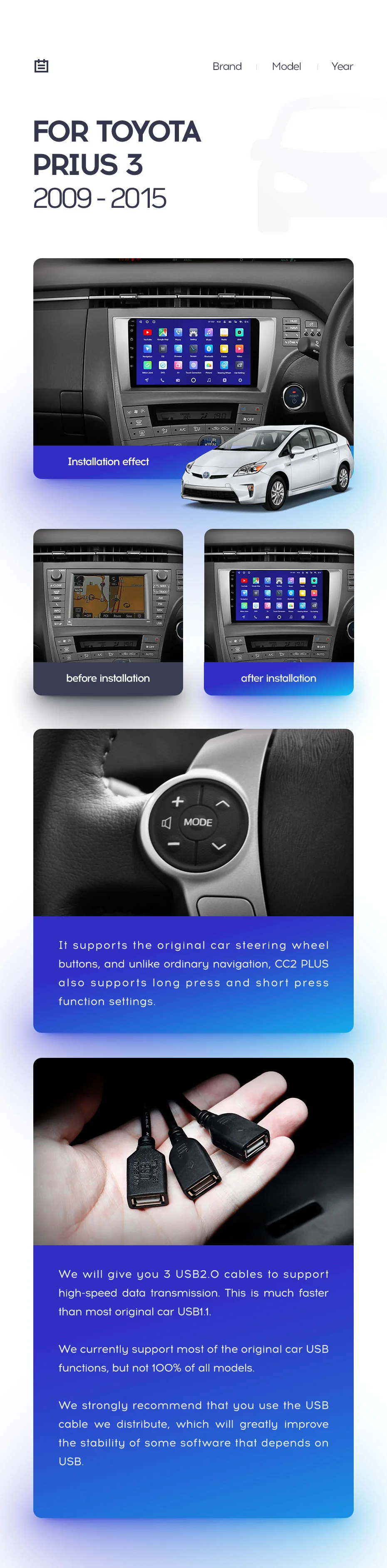 Toyota Prius 3 XW30 (2009-2015) Right hand drive - Image 2
