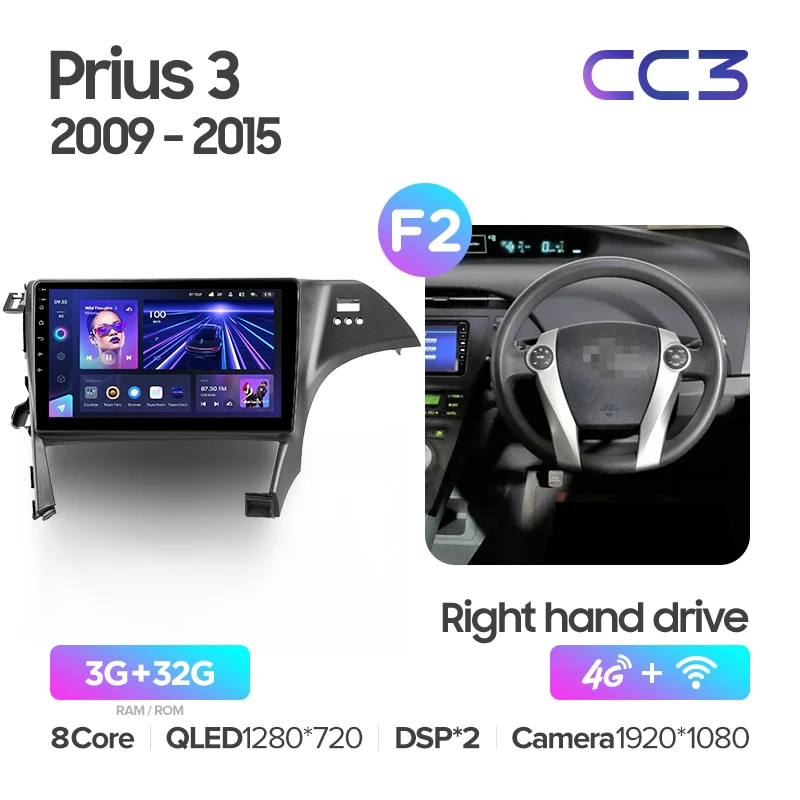 Toyota Prius 3 XW30 (2009-2015) 10" Right hand driver - Image 4