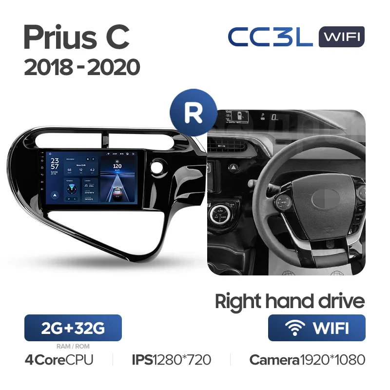 Toyota Prius C (2018-2020) Right hand drive - Image 8