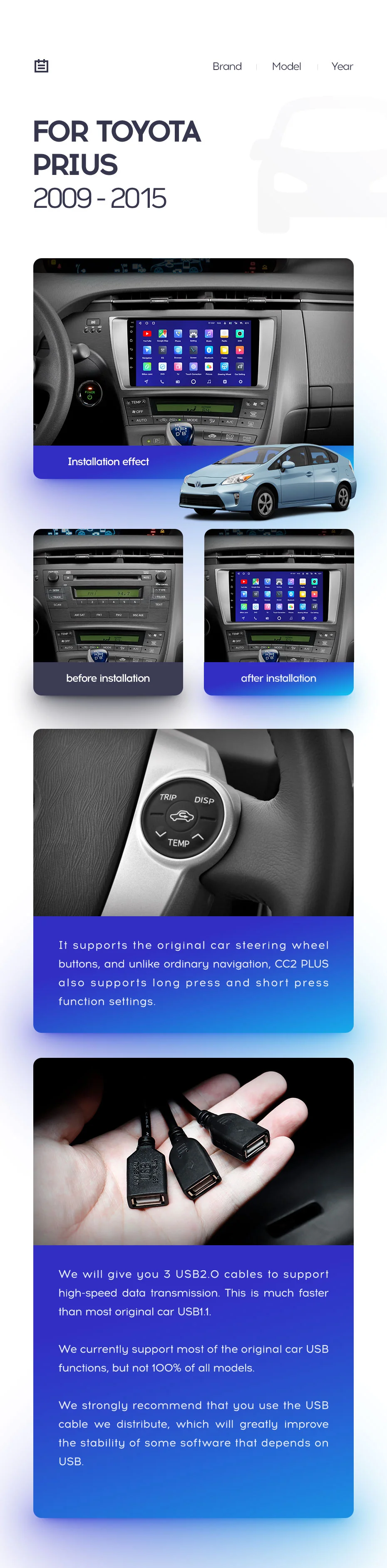 Toyota Prius 3 XW30 (2009-2015) Left Hand Drive - Image 2