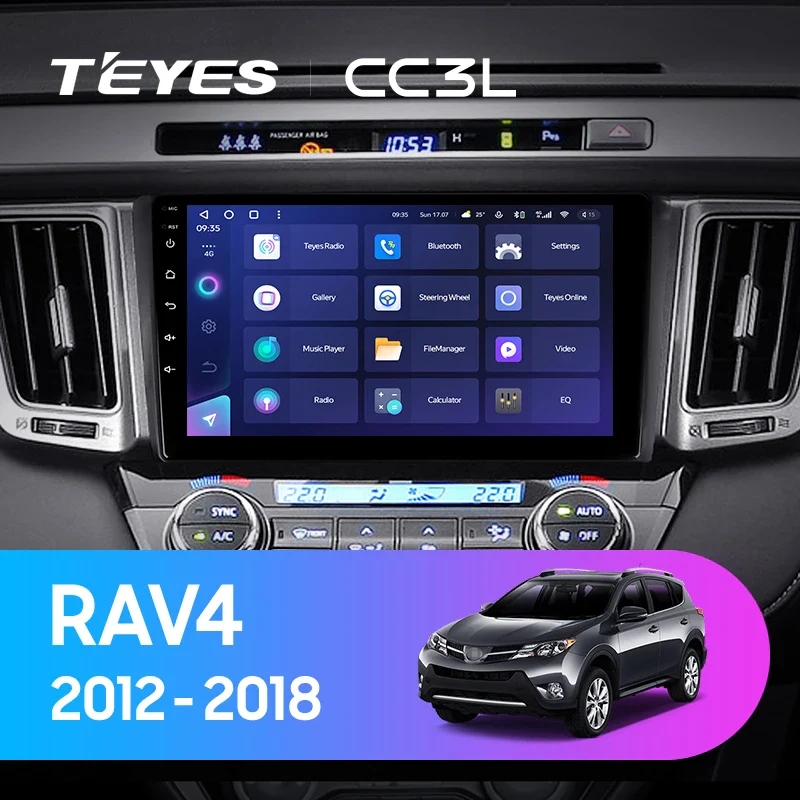 Toyota RAV4 4 XA40 5 XA50 (2012-2018) 9" Right Hand Drive