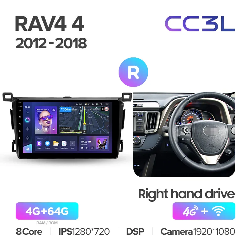 Toyota RAV4 4 XA40 5 XA50 (2012-2018) 9" Right Hand Drive - Image 6