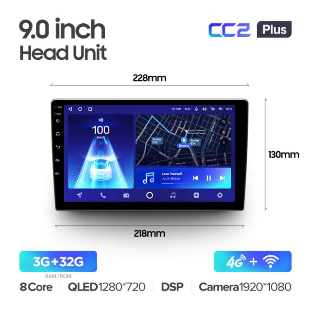 9" & 10.2" Universal DIN2 CC2 Plus - Image 3