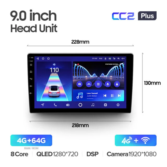9" & 10.2" Universal DIN2 CC2 Plus - Image 4
