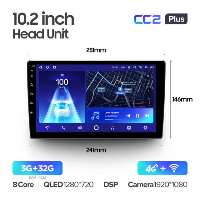 9" & 10.2" Universal DIN2 CC2 Plus - Image 6