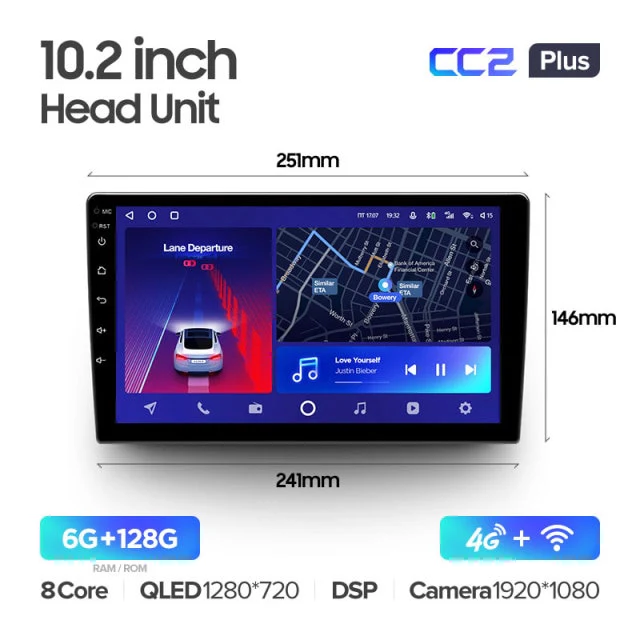 9" & 10.2" Universal DIN2 CC2 Plus - Image 8
