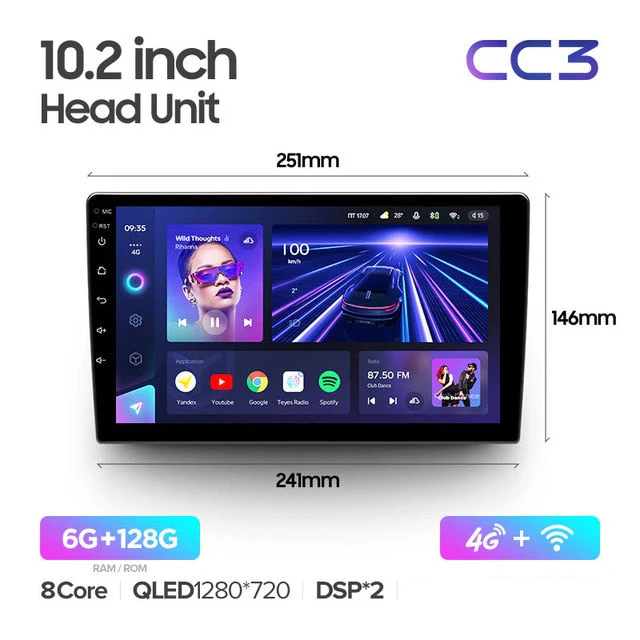 9" & 10.2" Universal DIN1 CC3 / CC3 2K - Image 7