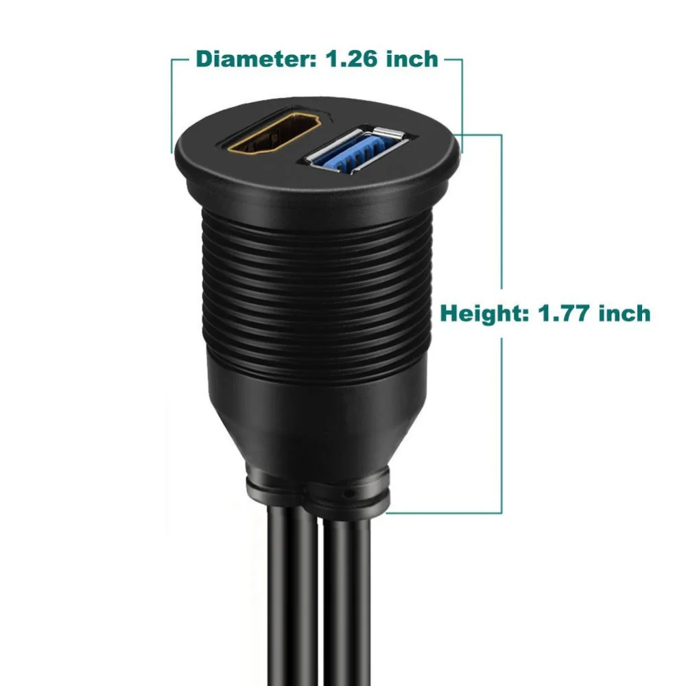 USB 3.0 & HDMI Flush Mount Extension Cable - Image 2